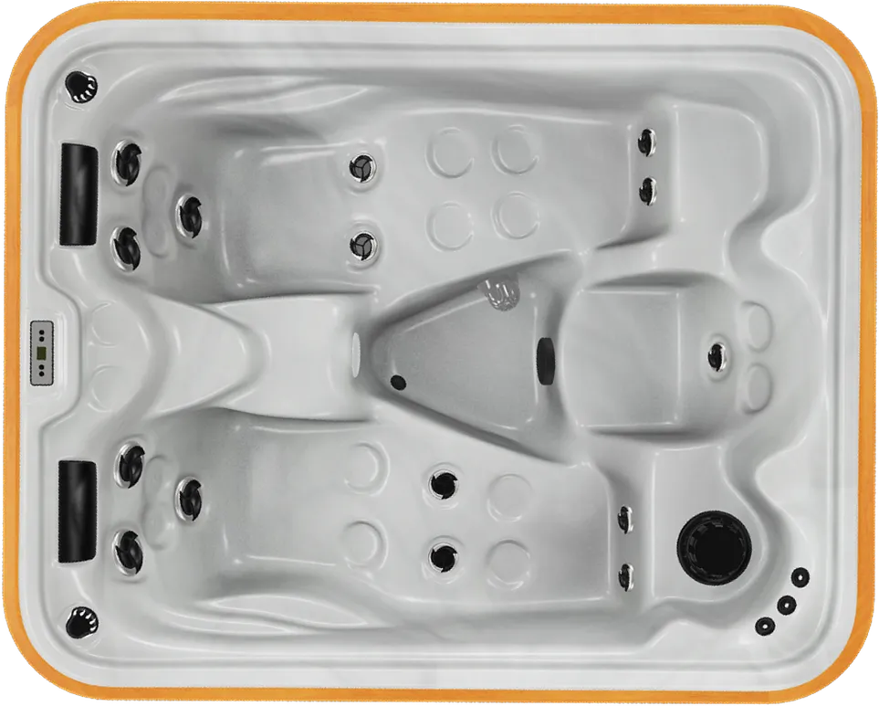 Arctic Spas Timberwolf hot tub, top view